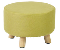 Pouf in Tessuto e Legno Massello 41x28H cm Fumer Grace Verde