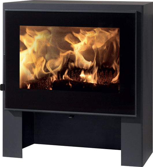 Stufa a Legna 6,7 kW 69,5x64x40 cm Naxos Nera