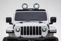 Macchina Elettrica per Bambini 12V 2 Posti con Licenza Jeep Wrangler Rubicon Bianca