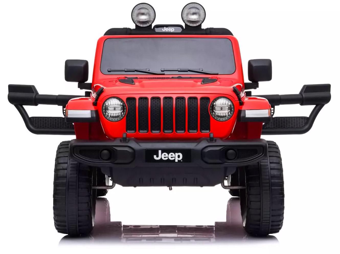 Macchina Elettrica per Bambini 12V 2 Posti con Licenza Jeep Wrangler Rubicon Rossa