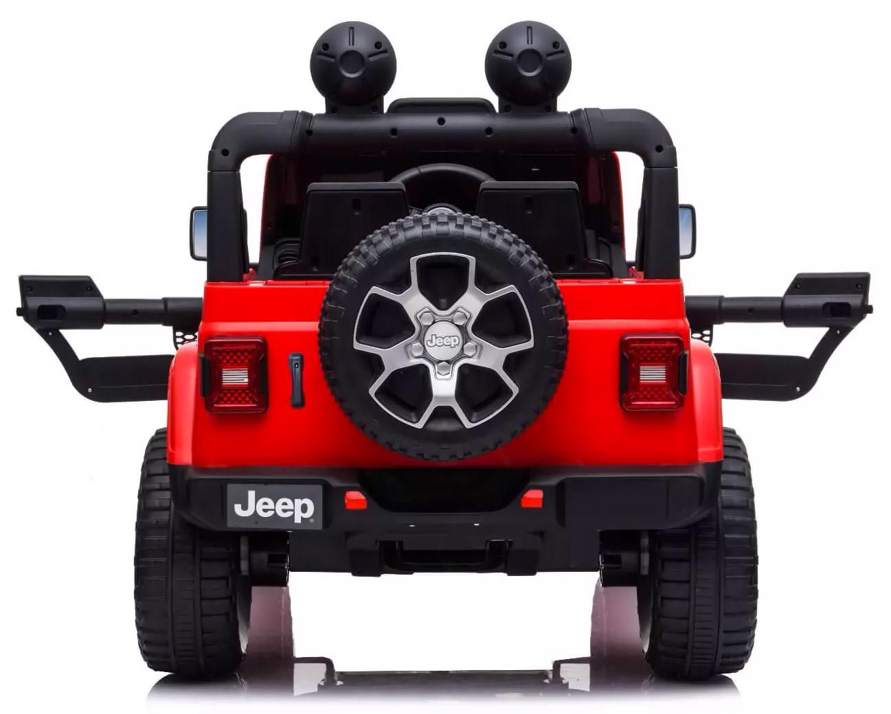 Macchina Elettrica per Bambini 12V 2 Posti con Licenza Jeep Wrangler Rubicon Rossa