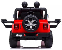 Macchina Elettrica per Bambini 12V 2 Posti con Licenza Jeep Wrangler Rubicon Rossa