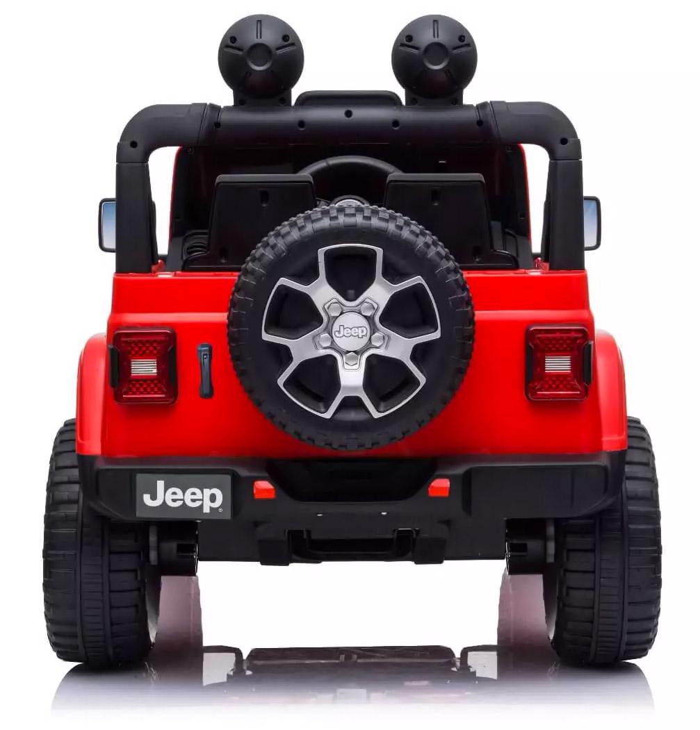 Macchina Elettrica per Bambini 12V 2 Posti con Licenza Jeep Wrangler Rubicon Rossa