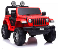 Macchina Elettrica per Bambini 12V 2 Posti con Licenza Jeep Wrangler Rubicon Rossa