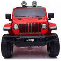 Macchina Elettrica per Bambini 12V 2 Posti con Licenza Jeep Wrangler Rubicon Rossa