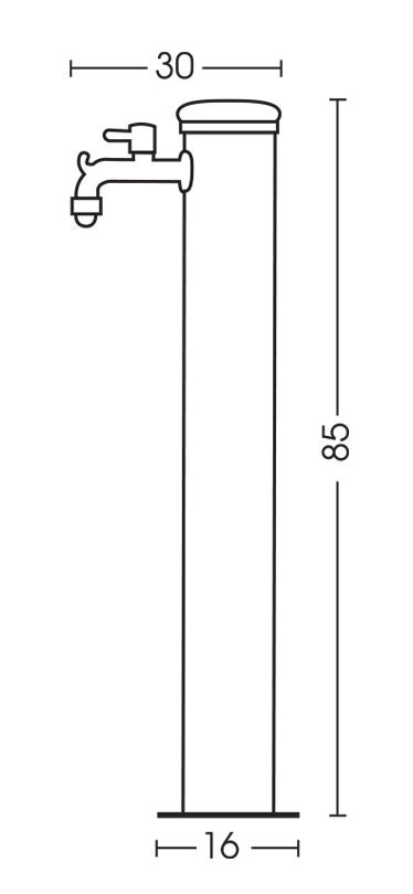 Fontana da Giardino con Doppio Rubinetto Belfer 42/ARR Ruggine