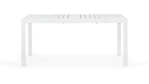 Tavolo da Giardino Allungabile 160/240x90x75 cm in Alluminio Hilde Bianco