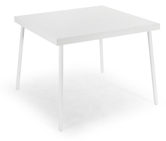 Tavolo da Giardino 90x90x71 cm in Acciaio Kraus Giotto Bianco