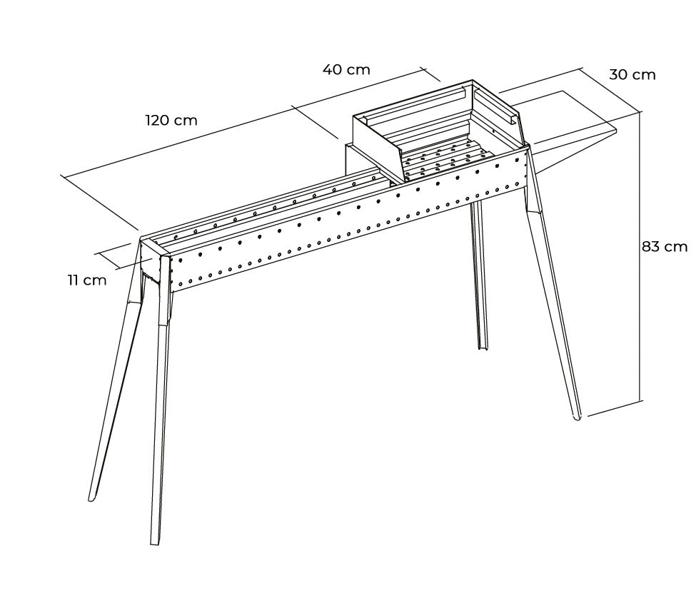 Cuoci Arrosticini a Carbone 160 cm con Barbecue Lisa Luxury Miami Grill 1200+400