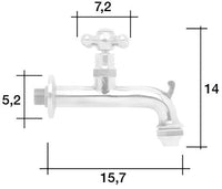 Rubinetto per Fontana da Giardino in Ottone Cromato con Attacco Rapido Morelli Plenty