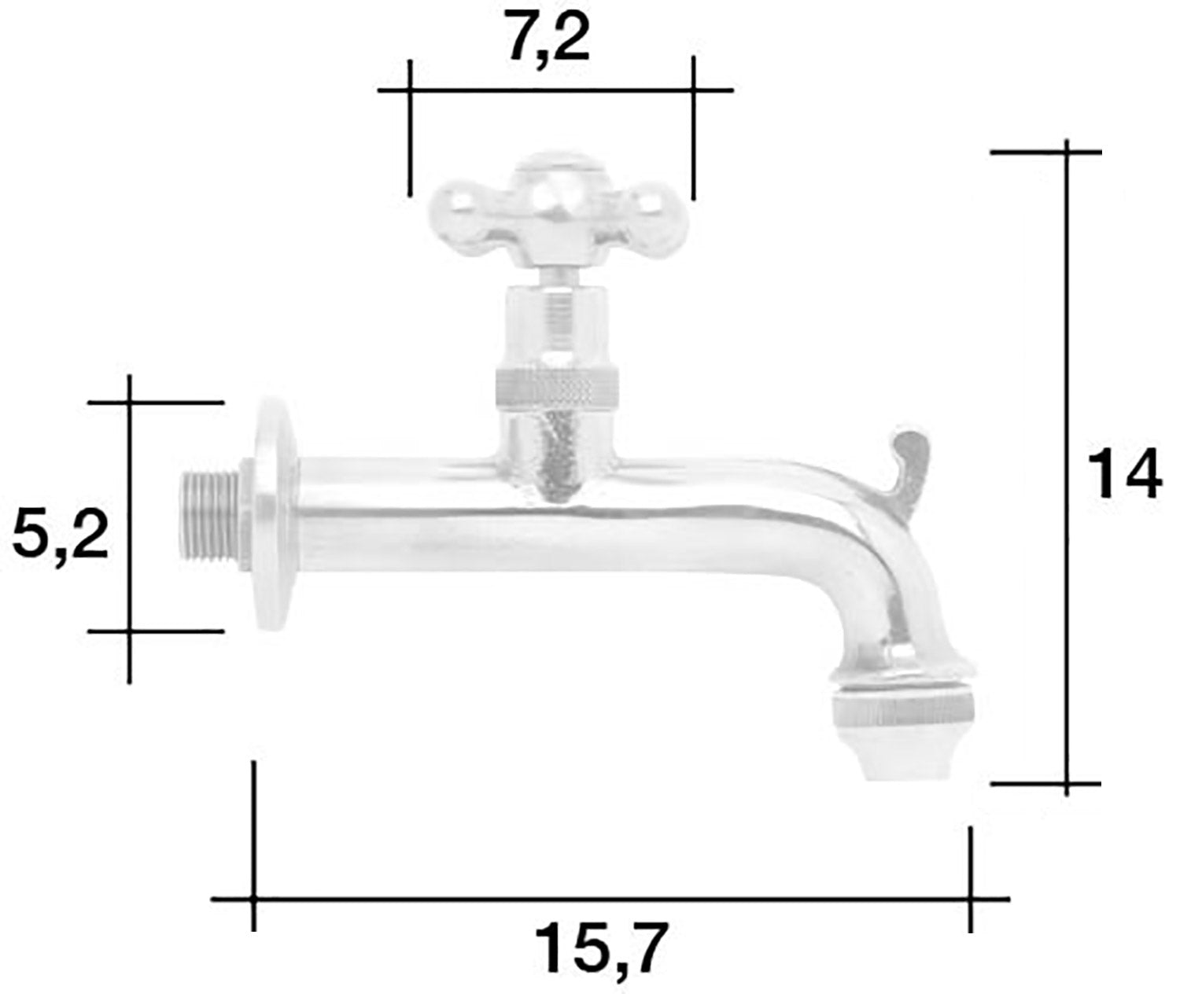 Rubinetto per Fontana da Giardino in Ottone Morelli Plenty