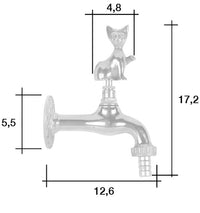 Rubinetto per Fontana da Giardino in Ottone Cromato con Attacco Rapido Morelli Gatto