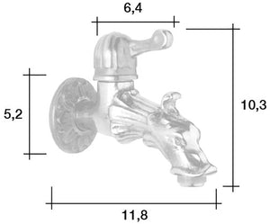 Rubinetto per Fontana da Giardino in Ottone Morelli Sferino