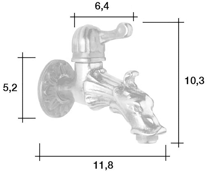 Rubinetto per Fontana da Giardino in Ottone Morelli Sferino