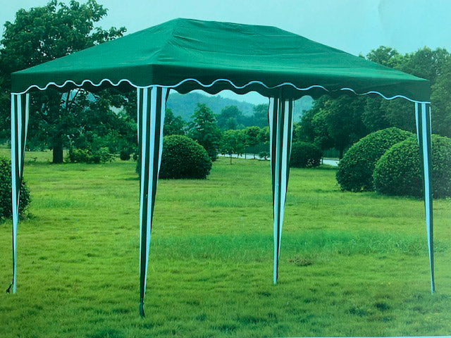 Gazebo da Giardino 3x4m in Metallo Copertura in Poliestere Morel Parasole Bianco