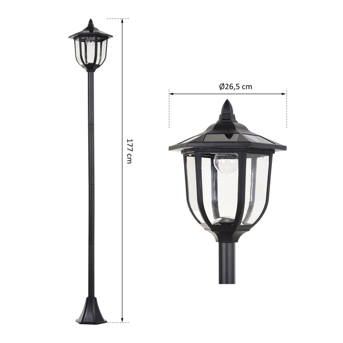 Lampione da Giardino LED a Energia Solare H177 cm  Vincent