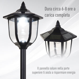 Lampione da Giardino LED a Energia Solare H177 cm  Vincent