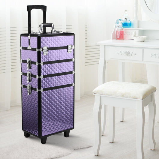 Trolley per Estetista Make Up Trucchi in Alluminio 33,5x23x95 cm  Jam