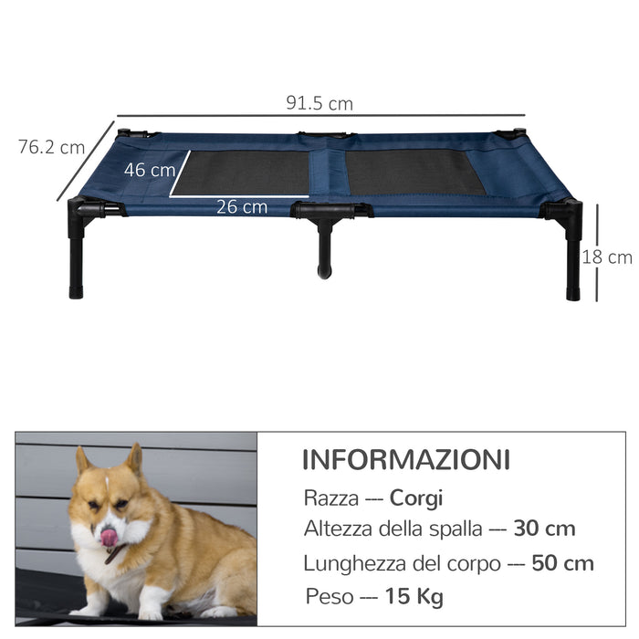 Brandina Pieghevole per Cani 92x76x18 cm  ComfyPet Blu