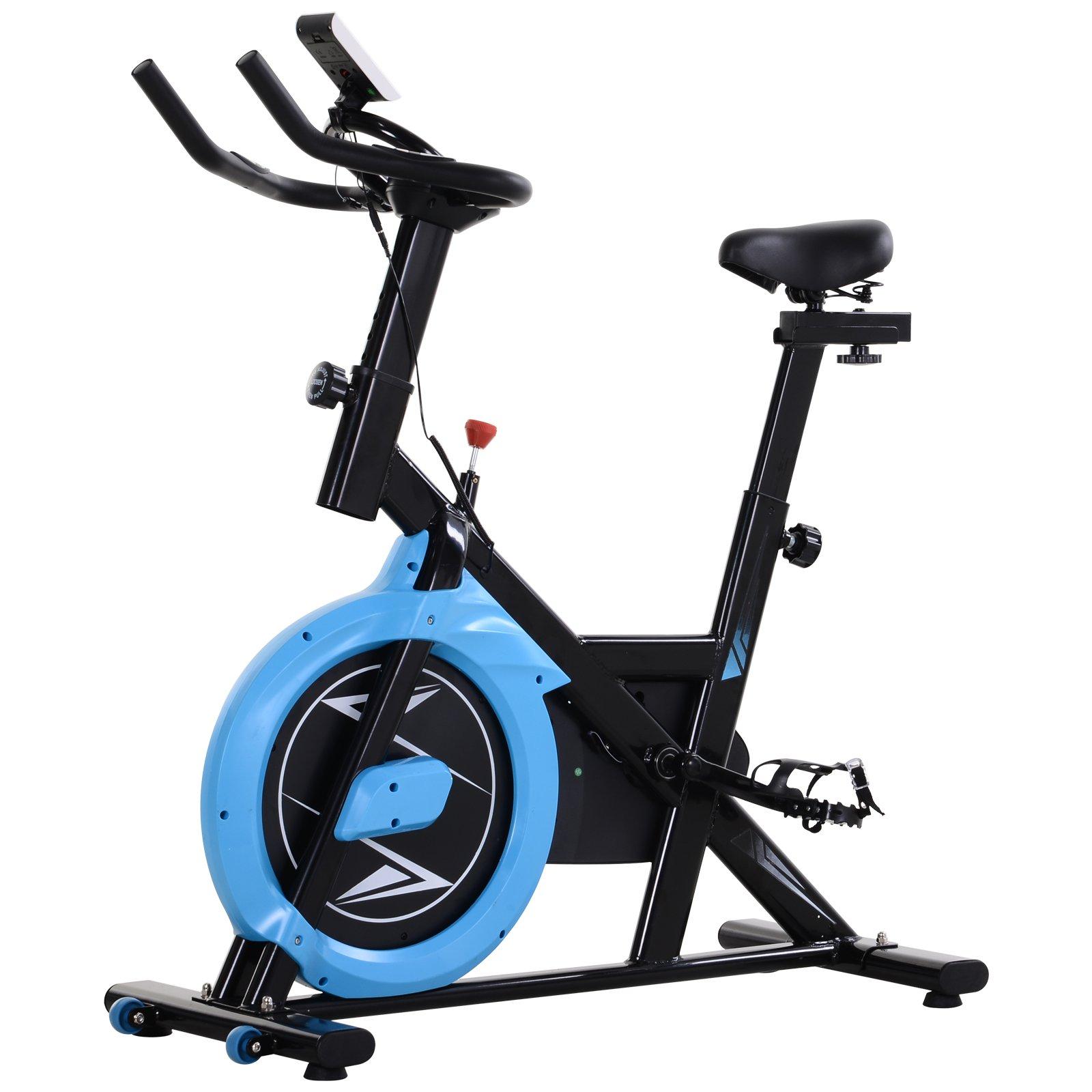 Cyclette con Trasmissione a Cinghia  Fit Nero e Azzurro