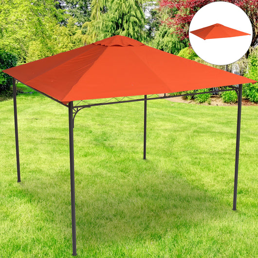 Tetto di Ricambio per Gazebo da Giardino 3x3 m in Poliestere  Morgan Arancione