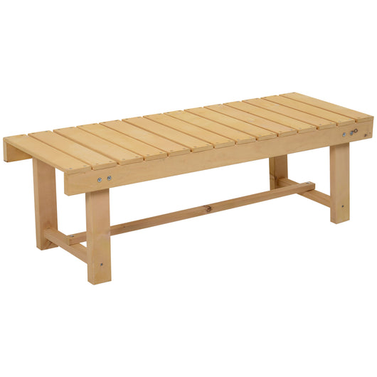 Panchina da Giardino 2 Posti in Legno Abete 110x38x35 cm  Log Abete