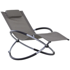 Sedia a Dondolo Pieghevole da Giardino 154x80x84 cm  Mag Grigio