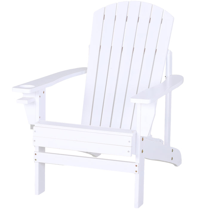 Sedia da Giardino in Legno 97x72,39x92,71 cm  Oklahoma Bianco