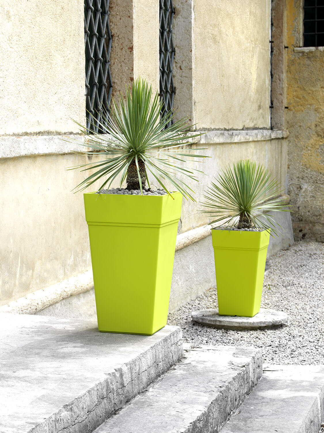 Vaso 38x38x65 cm in Polipropilene con Riserva d'Acqua Tulli Stalk Elements 65 Wr Antracite