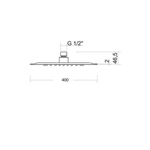 Composizione doccia squadrata Bossini Cube con soffione 40X40 braccio e kit duplex