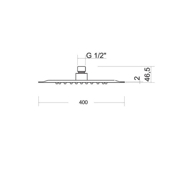 Composizione doccia squadrata Bossini Cube con soffione 40X40 braccio e kit duplex