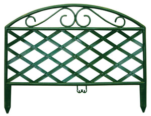 Set 5 Recinzioni Ornamentale per Giardino 46x35 cm in Plastica Rama