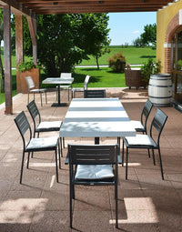 Set 2 Sedie da Giardino 46x58x84 cm in Acciaio RD Italia Dorio Antracite