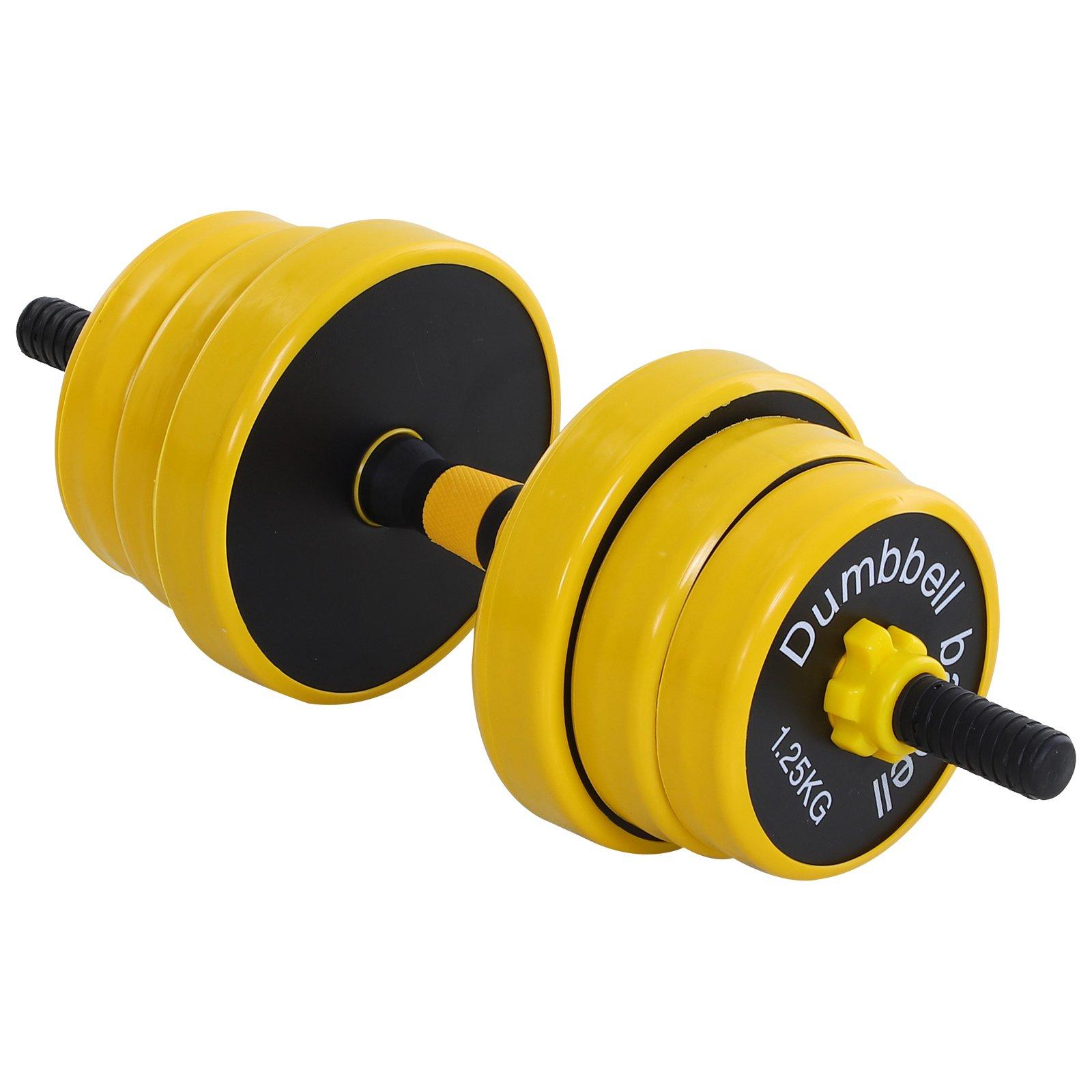 Bilanciere e Manubrio Componibile 2 in 1 20Kg  Giallo