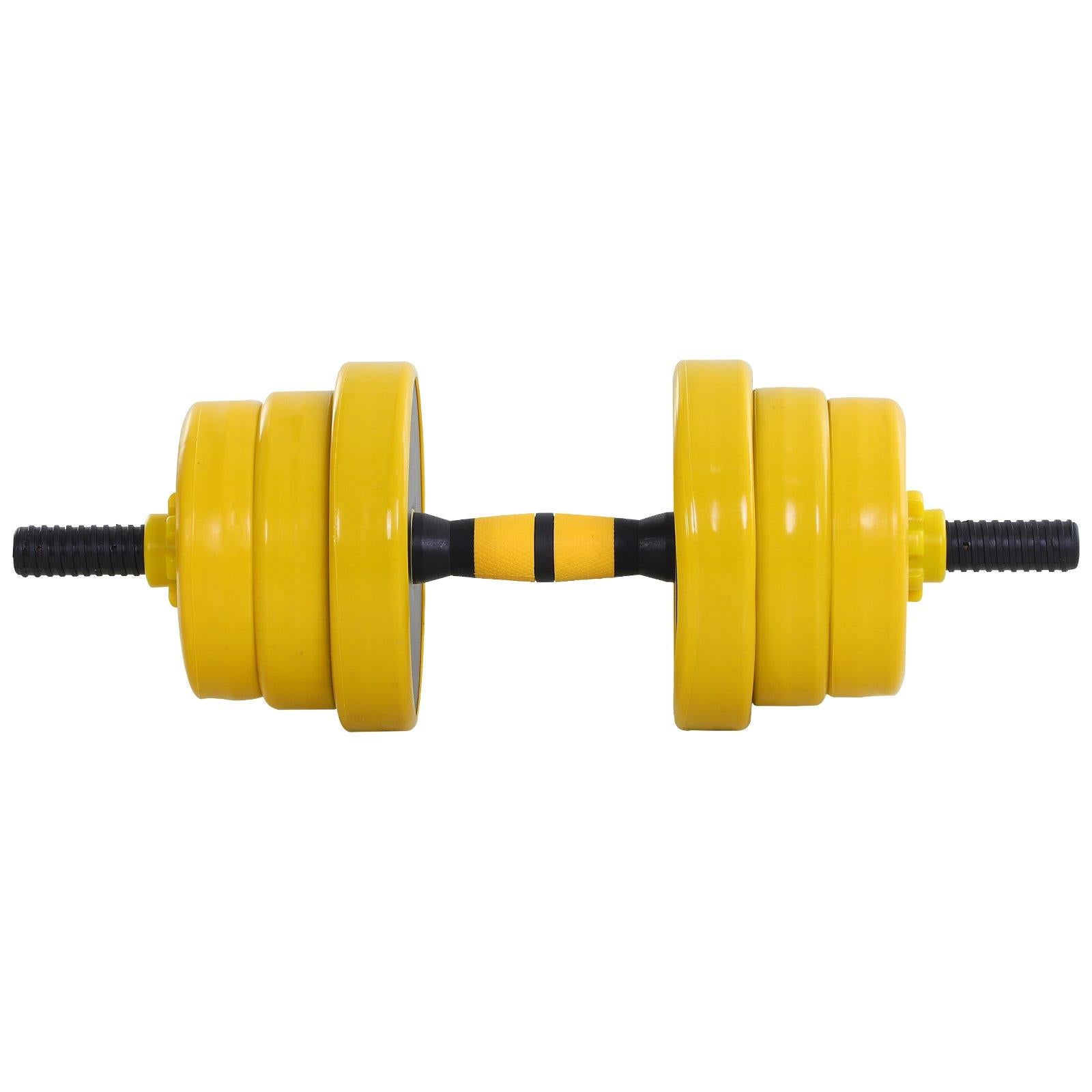 Bilanciere e Manubrio Componibile 2 in 1 20Kg  Giallo