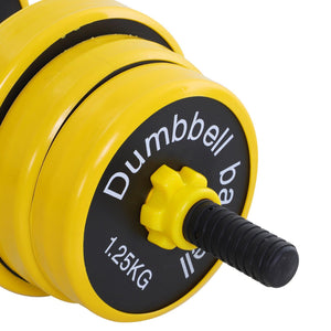 Bilanciere e Manubrio Componibile 2 in 1 20Kg  Giallo