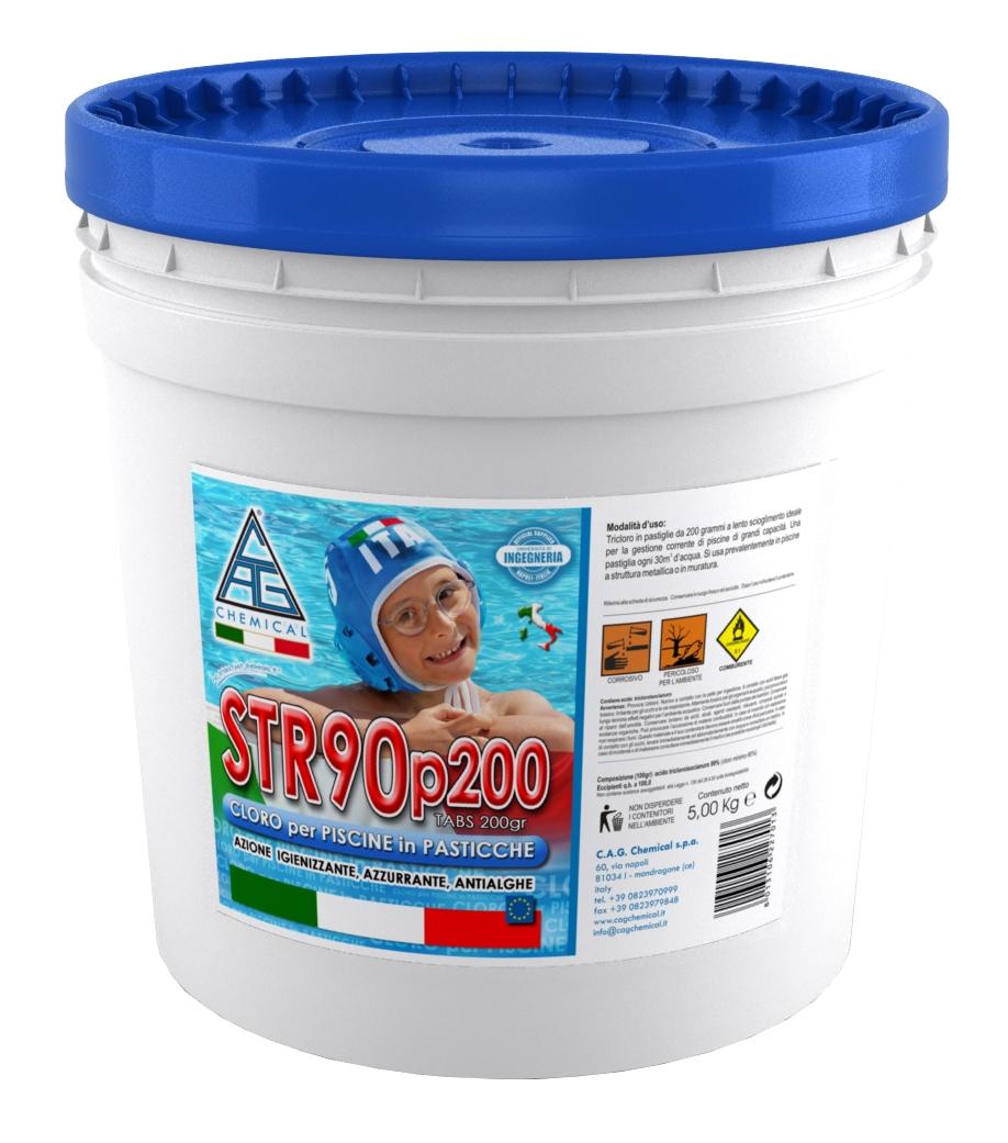 Cloro in Pastiglie da 200gr per Piscina 5 Kg Cag Chemical STR90