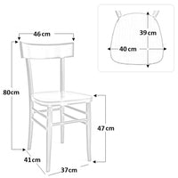 Sedia sala da pranzo in legno grezzo da verniciare stile milano