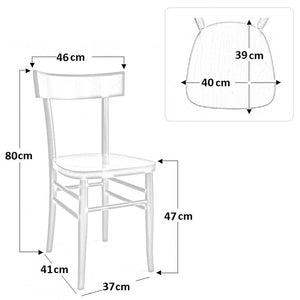 Sedia sala da pranzo in legno grezzo da verniciare stile milano