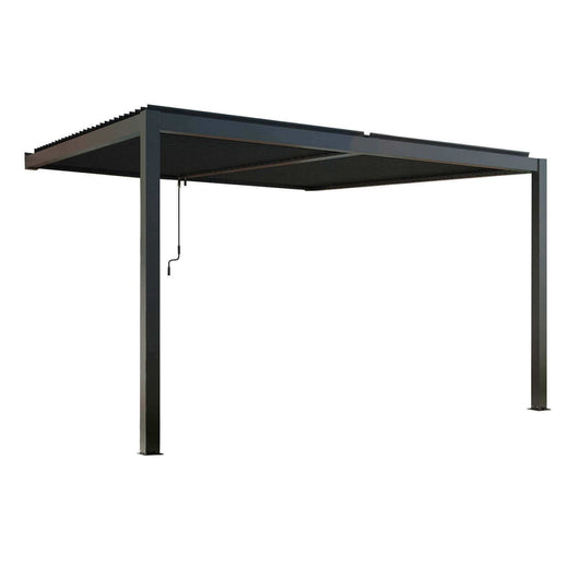 Pergola Bioclimatica addossata in alluminio - TONY Dimensioni: 3X4, Colore: Antracite