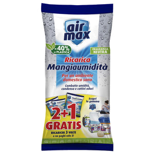 12pz airmax assorbiumidita ricarica sali neutri 450 g 3 pz cod:ferx.18643