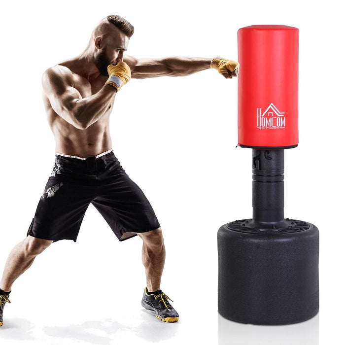 Sacco Boxe da Terra Allenamento MMA MUAY THAI KICK Boxing machine  Rosso e Nero