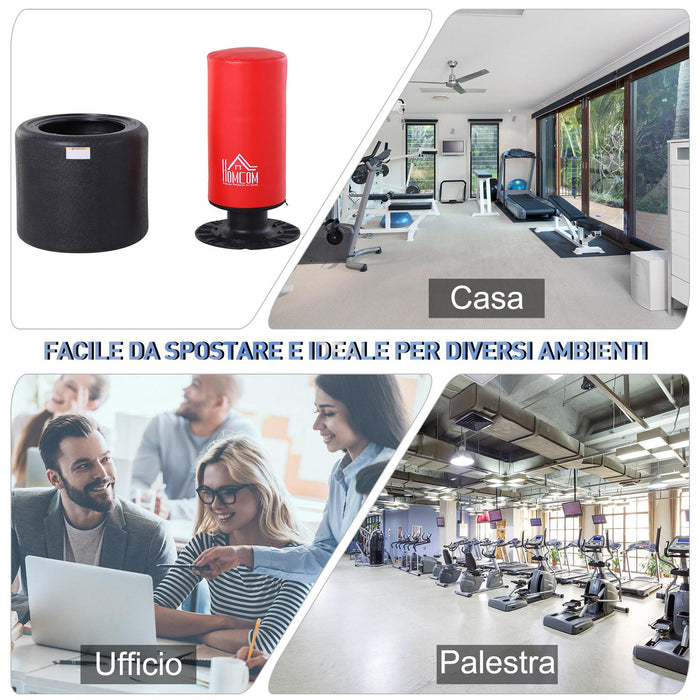 Sacco Boxe da Terra Allenamento MMA MUAY THAI KICK Boxing machine  Rosso e Nero