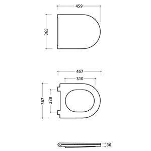 Coprivaso rimovibile FORTY3 soft-close bianco