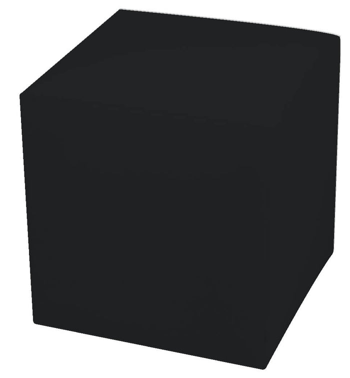 Pouf Poggiapiedi 42x42x44 cm in Similpelle Avalli Cubo Nero