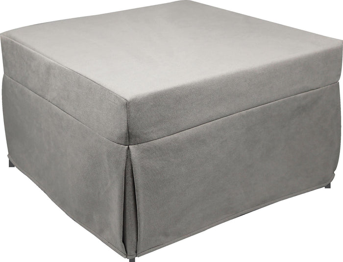 Pouf Letto Brandina con Materasso Pieghevole 78x78x47 cm Avalli Contract Beige