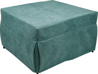 Pouf Letto Brandina con Materasso Pieghevole 78x78x47 cm Avalli Contract Azzurro