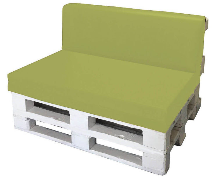 Cuscini per Pallet 120x80cm Seduta e Schienale in Poliestere Avalli Verde