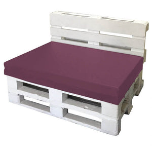 Cuscini per Pallet 120x80cm Seduta e Schienale in Poliestere Avalli Viola