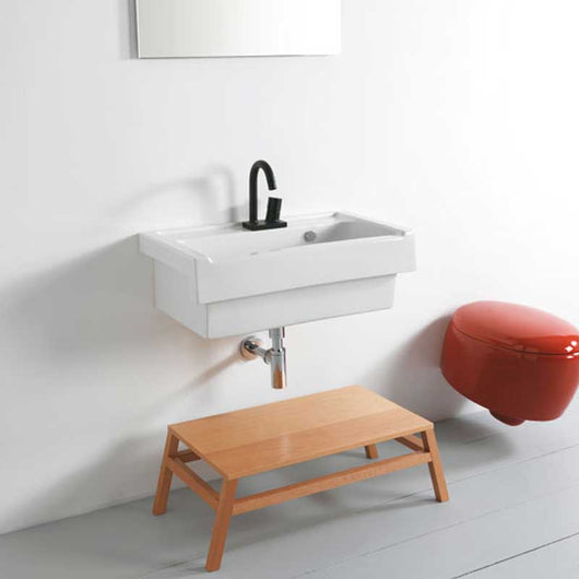 Lavabo sospeso in ceramica  Xilon Lavarredo cm 90x50 colore bianco lucido Cod. 995